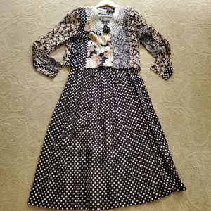 Jeffrey & Dara By Linda Hutley 2 Piece Dress Suit Sz 9/10 Vintage